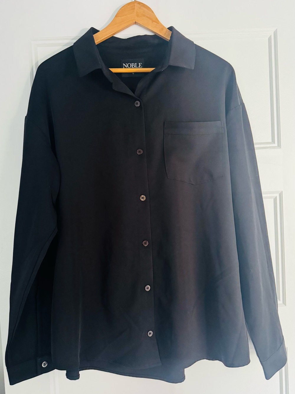 Noble Black Button-Up Shirt | Long Sleeve | Classic Chic
